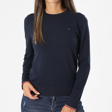 Tommy Hilfiger - Pull Femme Jersey Stitch 4984 Bleu Marine