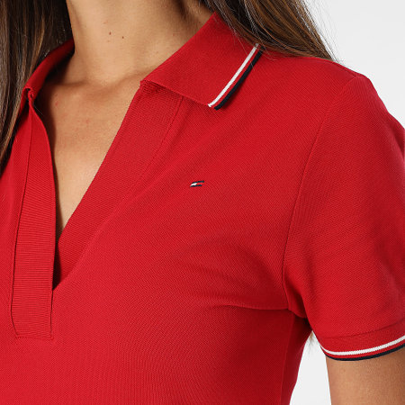 Tommy Hilfiger - Robe Polo Slim Femme 1985 5740 Rouge