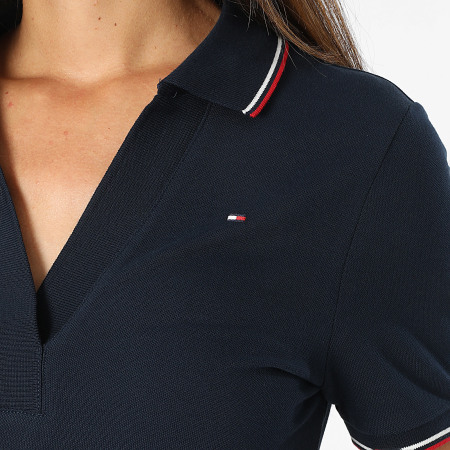 Tommy Hilfiger - Robe Polo Slim Femme 1985 5740 Bleu Marine