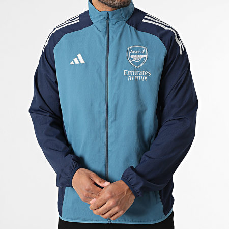 Adidas Sportswear - Veste Zippée A Bandes Arsenal FC JJ1790 Bleu Indigo Bleu Marine