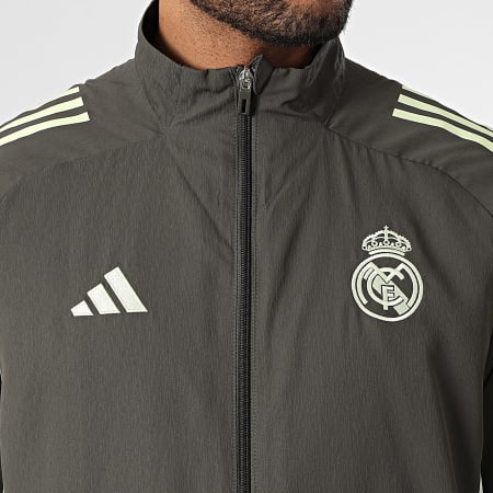 Adidas Sportswear - Veste Zippée Real Madrid Pre JP3995 Vert Kaki