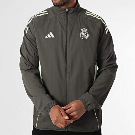 Adidas Sportswear - Veste Zippée Real Madrid Pre JP3995 Vert Kaki