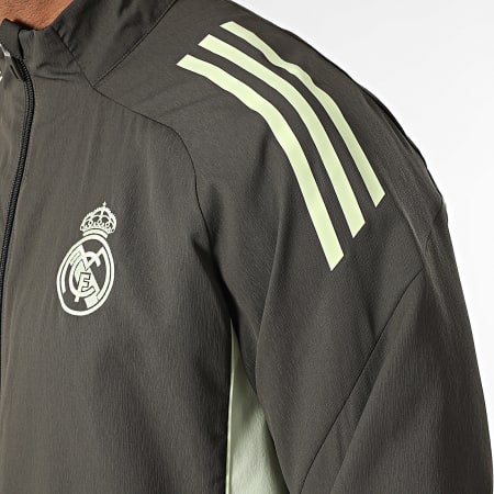 Adidas Sportswear - Veste Zippée Real Madrid Pre JP3995 Vert Kaki