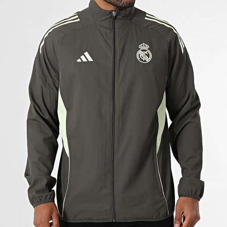 Adidas Sportswear - Veste Zippée Real Madrid Pre JP3995 Vert Kaki
