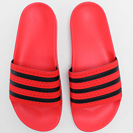 Adidas Originals - Zapatillas Adilette JR3619 Rojo Negro