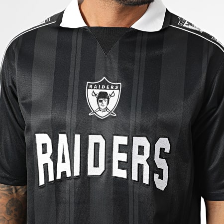 Stripe Tee Shirt NFL Striker Las Vegas Raiders TP10122 Black Brown