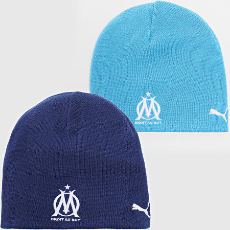 Puma - Bonnet Réversible Beanie OM 026518 Bleu Clair Bleu Marine