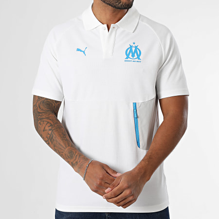 Puma - Polo Manches Courtes OM Pumatech 781567 Blanc