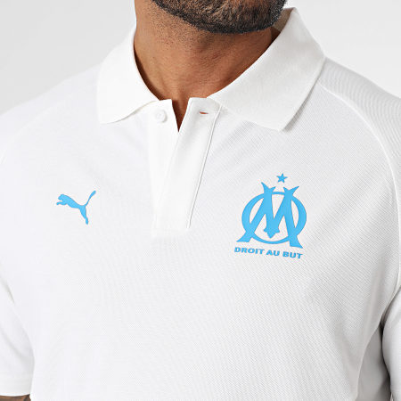 Puma - Polo Manches Courtes OM Pumatech 781567 Blanc