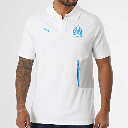 Puma - Polo Manches Courtes OM Pumatech 781567 Blanc