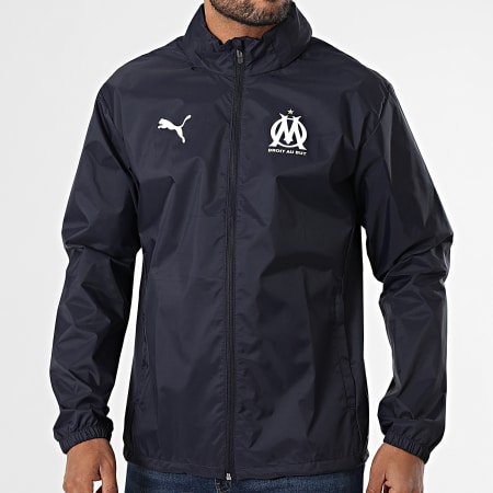 Puma - Coupe-Vent Capuche OM Training AW 781548 Bleu Marine