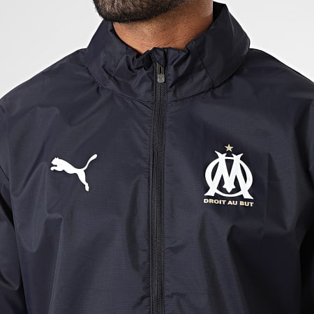 Puma - Coupe-Vent Capuche OM Training AW 781548 Bleu Marine