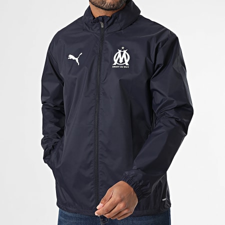 Puma - Coupe-Vent Capuche OM Training AW 781548 Bleu Marine