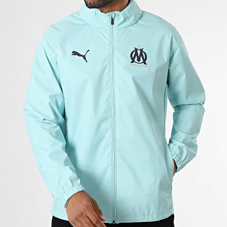 Puma - Coupe-Vent Capuche OM Training AW 781548 Bleu Clair