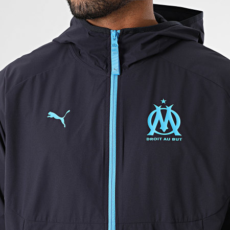 Puma - Veste Zippée Capuche OM Pumatech Woven 781568 Bleu Marine