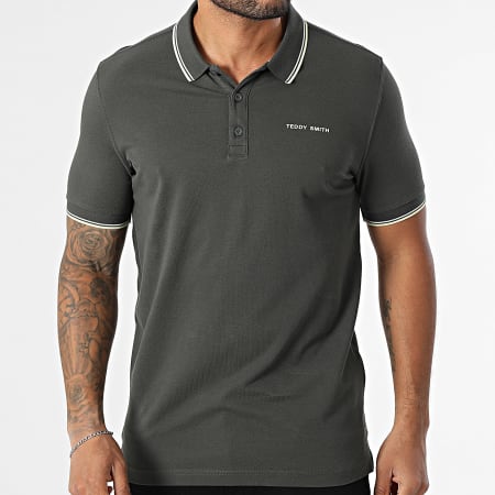 Teddy Smith - Polo Short Sleeve Pasian 11316819D Dark Khaki Green