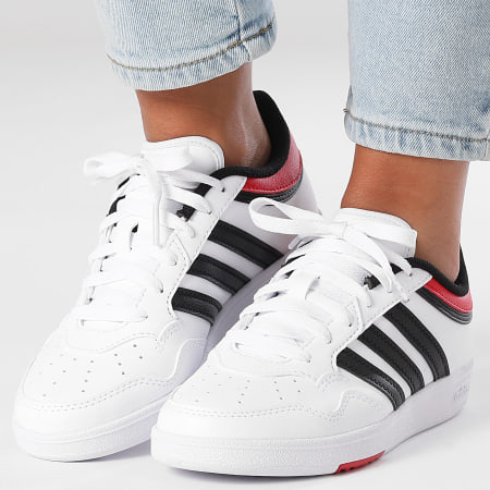 Adidas Sportswear - Baskets Femme Hoops 4.0 J JQ7852 Footwear White Core Black Better Scarlet