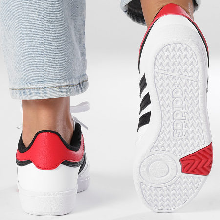 Adidas Sportswear - Baskets Femme Hoops 4.0 J JQ7852 Footwear White Core Black Better Scarlet
