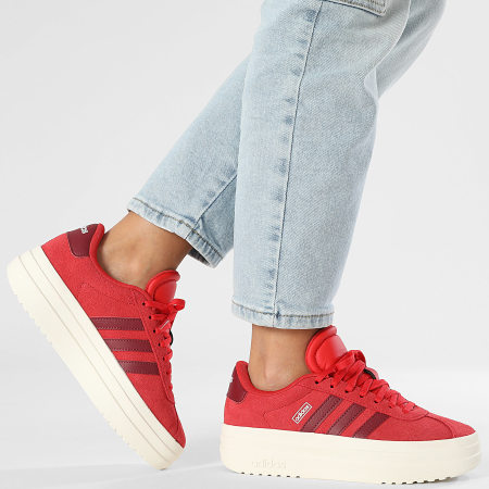 Adidas Sportswear - Baskets Femme VL Court Bold JS3480 Collegiate Red Off White Classic Burgundy