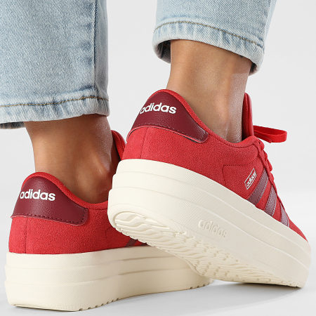 Adidas Sportswear - Baskets Femme VL Court Bold JS3480 Collegiate Red Off White Classic Burgundy