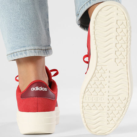 Adidas Sportswear - Baskets Femme VL Court Bold JS3480 Collegiate Red Off White Classic Burgundy