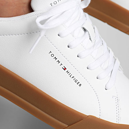 Tommy Hilfiger - Baskets Court Leather Detail Essential 5367 White Briskblue