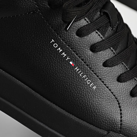 Tommy Hilfiger - Baskets Court Leather Detail Essential 5367 Black