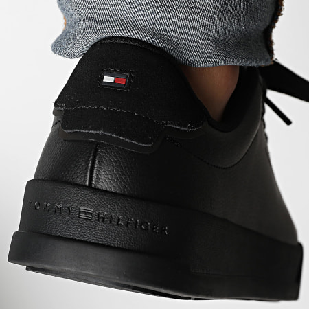 Tommy Hilfiger - Baskets Court Leather Detail Essential 5367 Black