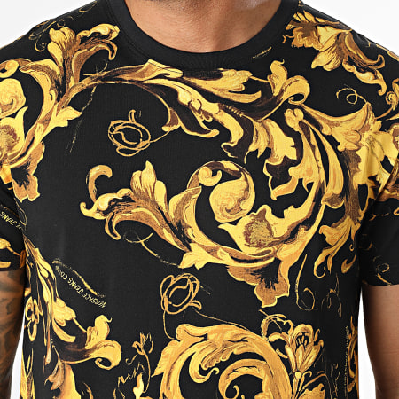 Versace Jeans Couture - Tee Shirt Slim All Over 79GAH6S0-JS515 Noir Renaissance
