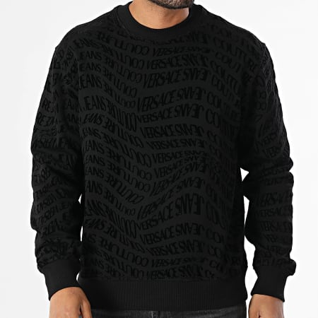 Versace Jeans Couture - Sudadera con cuello redondo 79GAI3R0-FS199 Negro