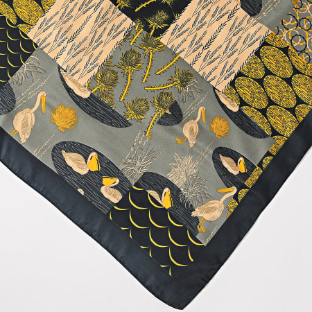 Frilivin - Foulard L16 Gris Bleu Marine