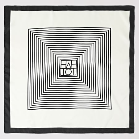 Frilivin - Foulard L18 Blanc Noir
