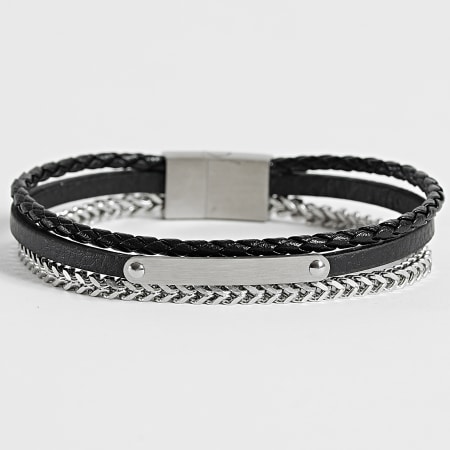 Classic Series - Pulsera Multi-Ranks 913 Plata Negro Marrón