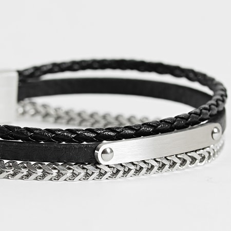 Classic Series - Pulsera Multi-Ranks 913 Plata Negro Marrón