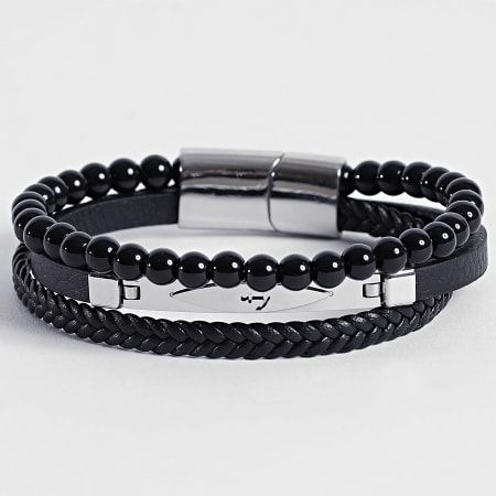Classic Series - Bracelet Multi-Rangs 752 Noir Argenté
