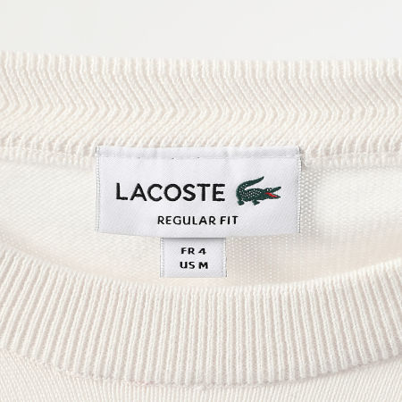 Lacoste Pull Logo Brodé Crocodile Regular Fit Ecru