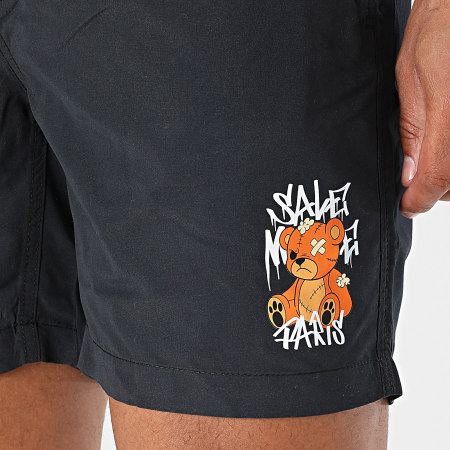 Sale Môme Paris - Short De Bain Nounours NRV Noir