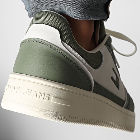 Tommy Jeans - Baskets TJM Retro 1610 Ecru Aruba Green
