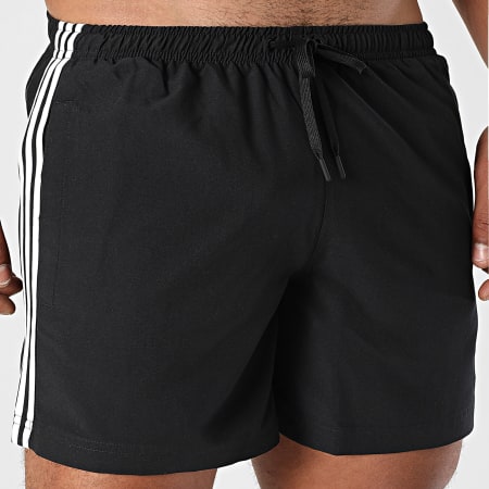 Adidas Originals - Short De Bain A Bandes Adic Swimsh JD0957 Noir Blanc