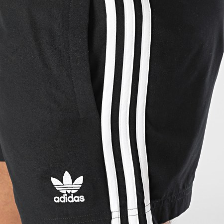 Adidas Originals - Short De Bain A Bandes Adic Swimsh JD0957 Noir Blanc