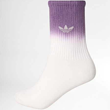 Adidas Originals - Set van 3 paar ombre sokken JX5220 Wit Roze Violet Kleurverloop