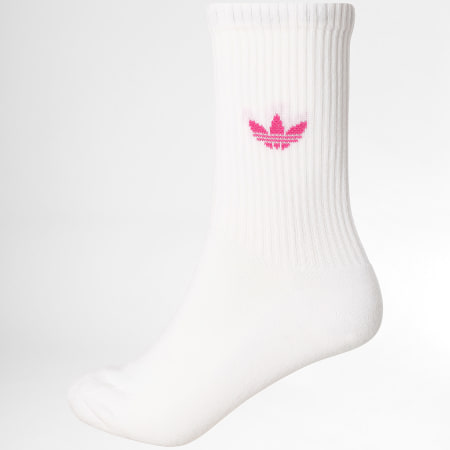 Adidas Originals - Set van 3 paar ombre sokken JX5220 Wit Roze Violet Kleurverloop