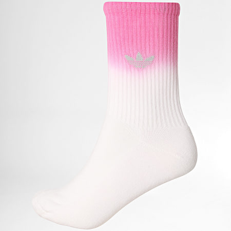 Adidas Originals - Set van 3 paar ombre sokken JX5220 Wit Roze Violet Kleurverloop