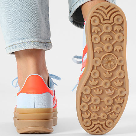 Adidas Originals - Gazelle Bold Zapatillas Mujer J JR5950 Clear Sky Solar Red Gold Metallic