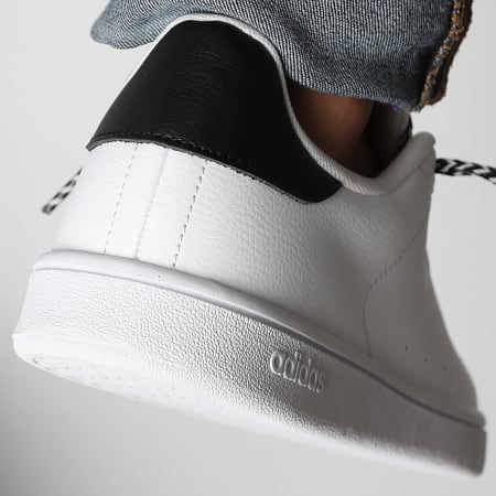 Adidas Sportswear - Baskets Urban Court IE0927 Cloud White Core Black x Superlaced Gros Lacet Blanc Noir