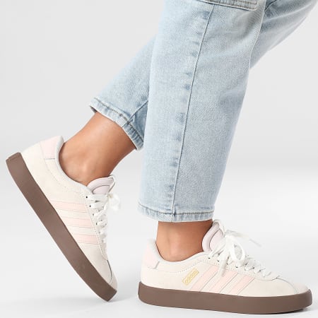 Adidas Sportswear - Baskets Femme VL Court 3.0 JR0954 Off White Wonder Quartz Gold Metallic