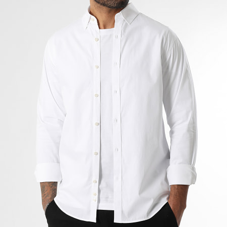 LBO - Camisa de popelina de manga larga 0001 Blanca