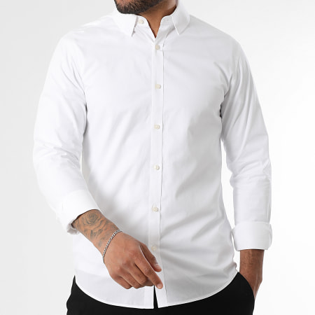 LBO - Camisa de popelina de manga larga 0001 Blanca