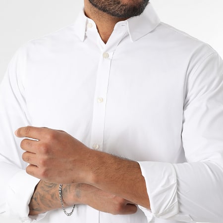 LBO - Camisa de popelina de manga larga 0001 Blanca
