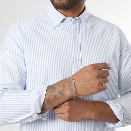 LBO - Camisa Oxford Rayas Manga Larga 0005 Azul Blanco